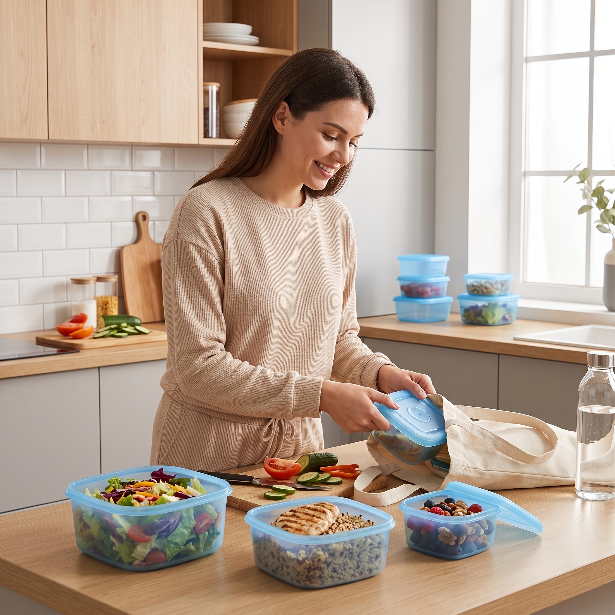 3pcs Food Grade Silicone Food Storage Containers with Airtight Lids, 3 Sizes 5.07oz/7.78oz/10.14oz, Leakproof Freezer Containers for Meal Prep, Microwave & Fridge Organization