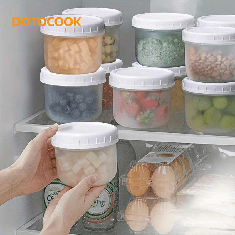 DOTOCOOK 8/20pcs 13.53oz Reusable Food Storage Container Pack - Airtight Vessels Ideal for Yogurt, Overnight Oats, And Ice Cream. Leakproof Meal Prep Containers Safe for Microwave And Dishwasher Use, Great for Keeping Nuts, Fruits