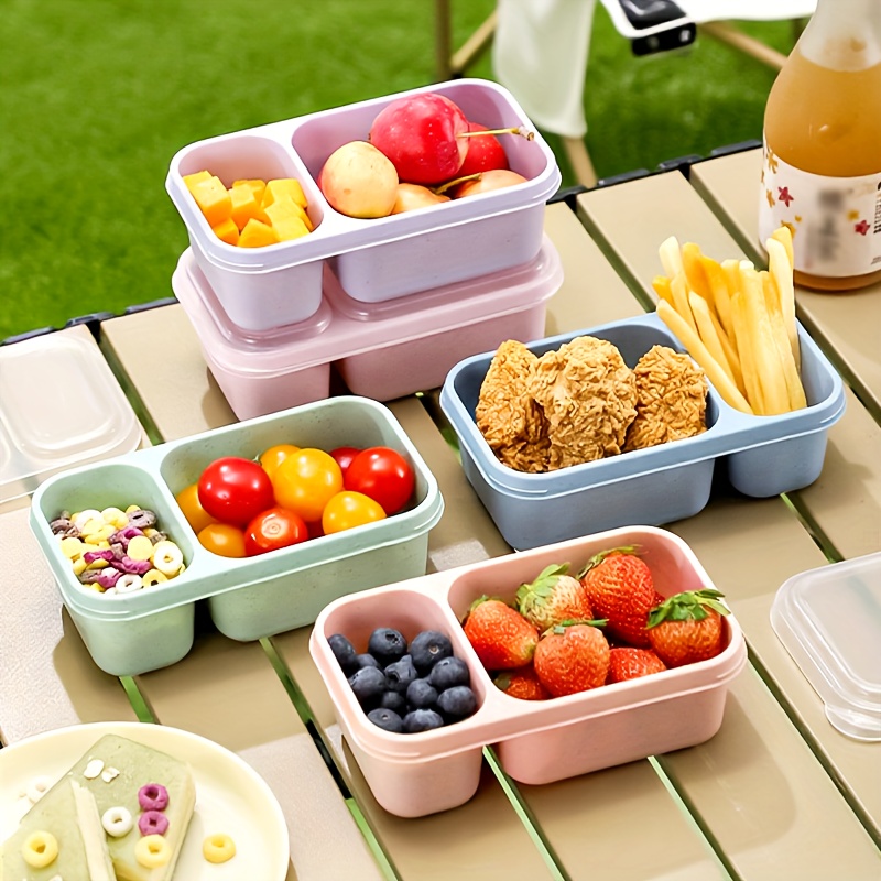 6pcs Set of Lidded Storage Containers, Including Reusable and Portable Picnic Boxes, Food Storage Containers, Cereal Jars, Fresh-keeping Storage Boxes, Snack Storage Boxes, and Barbecue Sauce Dishes - Made of Polypropylene Material