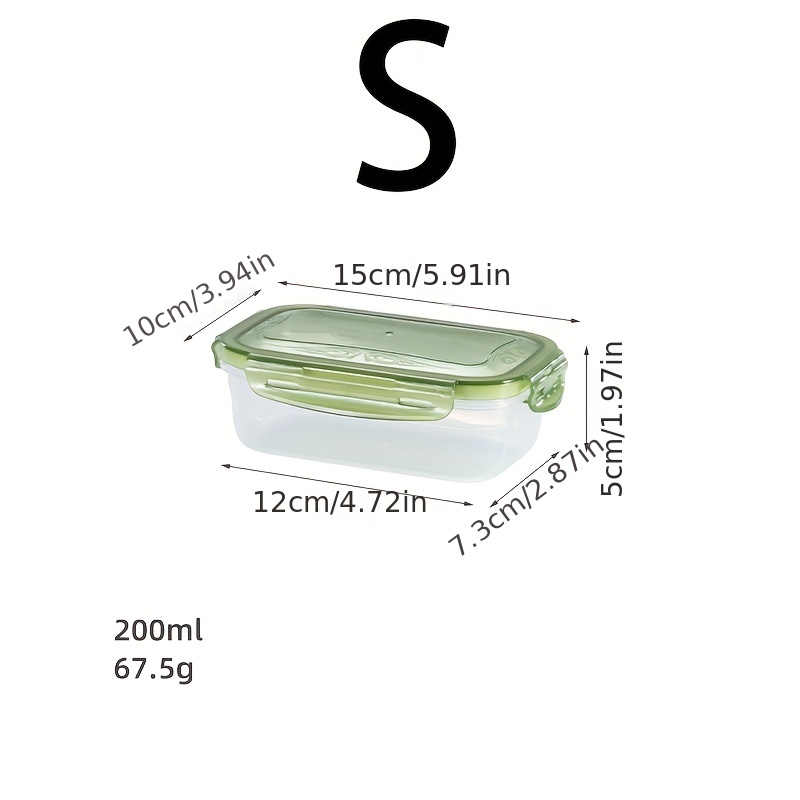 4pcs/1pc Square Multi-color Crisper With Buckle - Modern Style Sealed Crisper - Microwave Ovens And Refrigerators Safe - For Teenagers & Workers - Suitable for School, Canteen, Back School, Camping, Picnic & Beach - Home Kitchen Supplies - Image 6