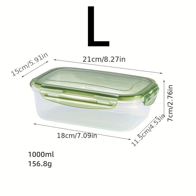 4pcs/1pc Square Multi-color Crisper With Buckle - Modern Style Sealed Crisper - Microwave Ovens And Refrigerators Safe - For Teenagers & Workers - Suitable for School, Canteen, Back School, Camping, Picnic & Beach - Home Kitchen Supplies - Image 8