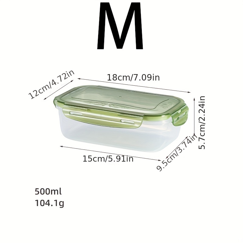 4pcs/1pc Square Multi-color Crisper With Buckle - Modern Style Sealed Crisper - Microwave Ovens And Refrigerators Safe - For Teenagers & Workers - Suitable for School, Canteen, Back School, Camping, Picnic & Beach - Home Kitchen Supplies - Image 7