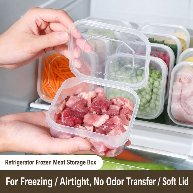 20pcs (10 Containers And 10 Lids) Refrigerator Storage Containers – Stackable And Leakproof, Keep Fruits, Vegetables, Meat Fresh – Ideal for Meal Prep, Fridge Organization, And Everyday Kitchen Use – Sturdy Clear Design with Secure Lids