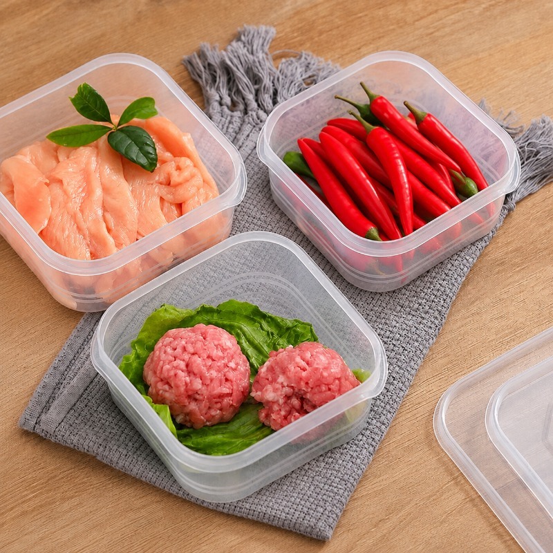 20pcs (10 Containers And 10 Lids) Refrigerator Storage Containers – Stackable And Leakproof, Keep Fruits, Vegetables, Meat Fresh – Ideal for Meal Prep, Fridge Organization, And Everyday Kitchen Use – Sturdy Clear Design with Secure Lids - Image 5