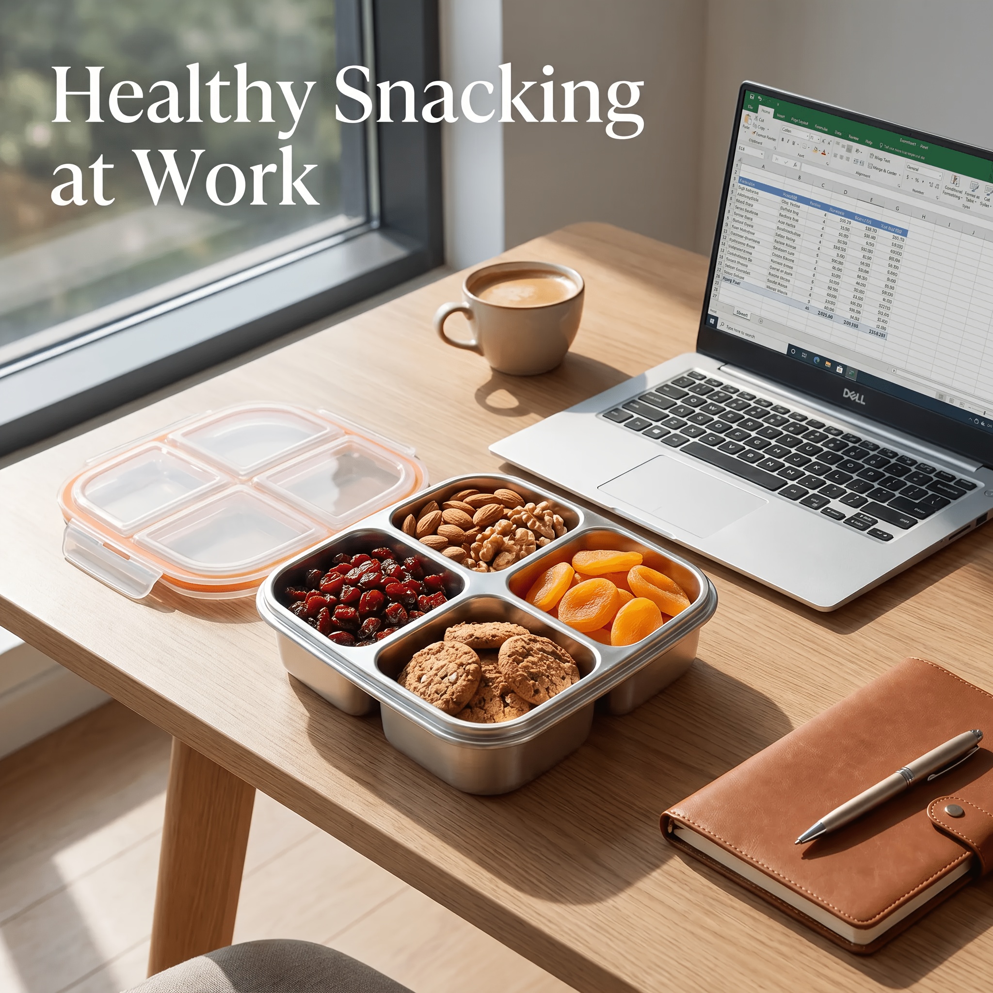 2/3/4 Compartment Stainless Steel Snack Container Divided Food Storage Box with Lid Fridge Storage Container for School/Office/Travel Reusable Meal Prep Lunch Box Portion Control Food Storage Container for Camping Travel Back to School Halloween - Image 5