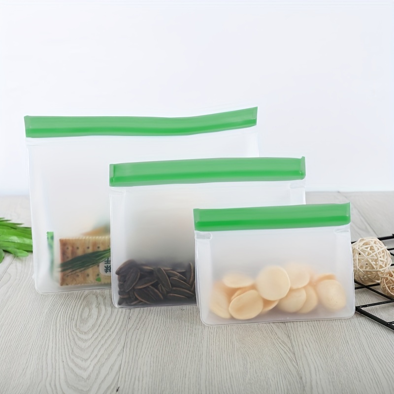 Dishwasher Safe Reusable Storage Bags, Reusable Gallon Freezer Bags, BPA FREE Stand Up Extra Thick Leakproof Silicone And Plastic Free Zipper Sandwich Snack Lunch Food Bags