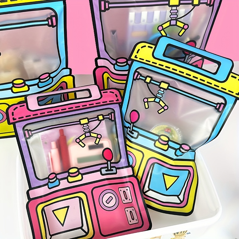 20pcs Retro Arcade Game - Transparent Zipper Bags with Handles, Reusable Candy, Party Favors, Goodie Bags - Vintage Gaming Decorations (20 Count), Gaming Gifts, Gift Packaging, Cartoon Style Graphics, Playful Design, Durable Plastic, Event Giveaways, Fun - Image 3
