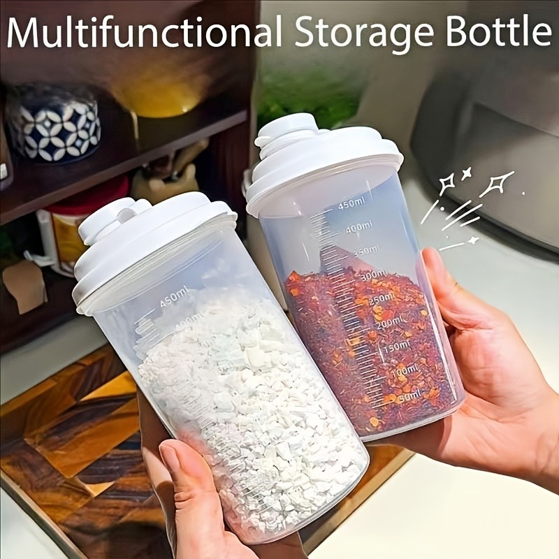 2pcs Household Sealed Spice Jars, Large Capacity Sugar Jar, Japanese-Style Instant Cup, Cold Water Pitcher, High-Temperature Resistant, Suitable for Juice, Lemonade, Grains, Breakfast, Fruit, Medicinal Broth Preservation Container, Portable Plastic - Image 2